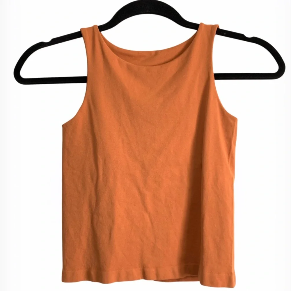 Intimately Free People Pumpkin Orange High Neckline Tank Top
